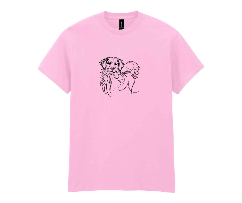 Minamilist doggy t-shirt - Pink