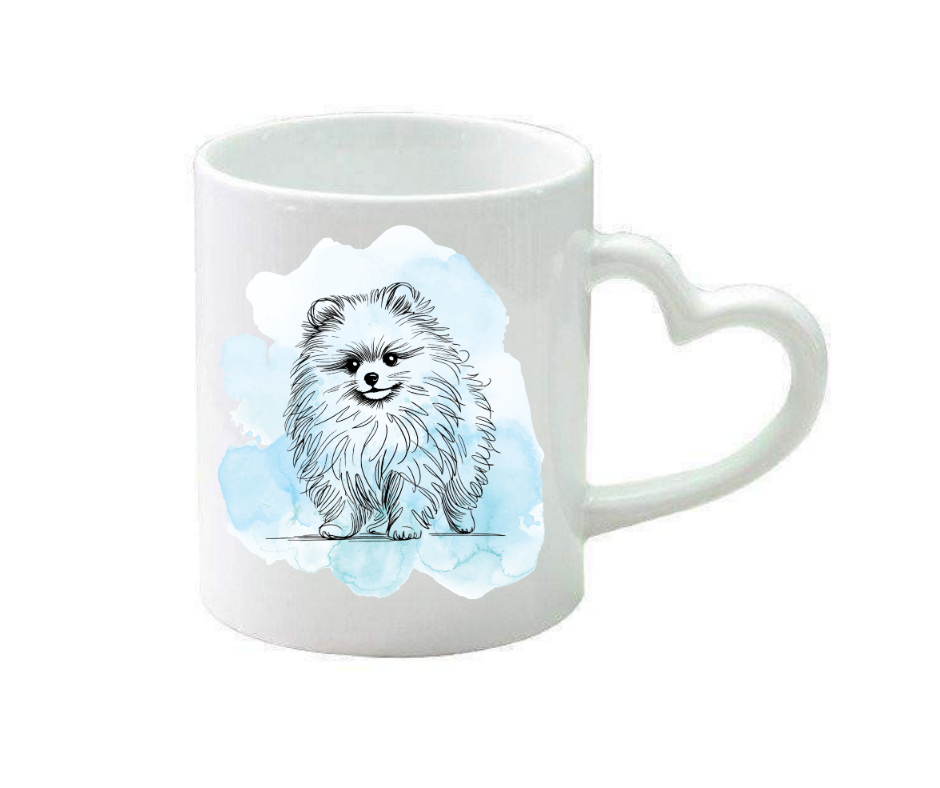 Personalised heart handle mug