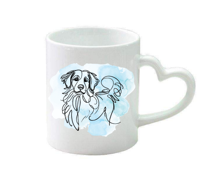 Personalised heart handle mug