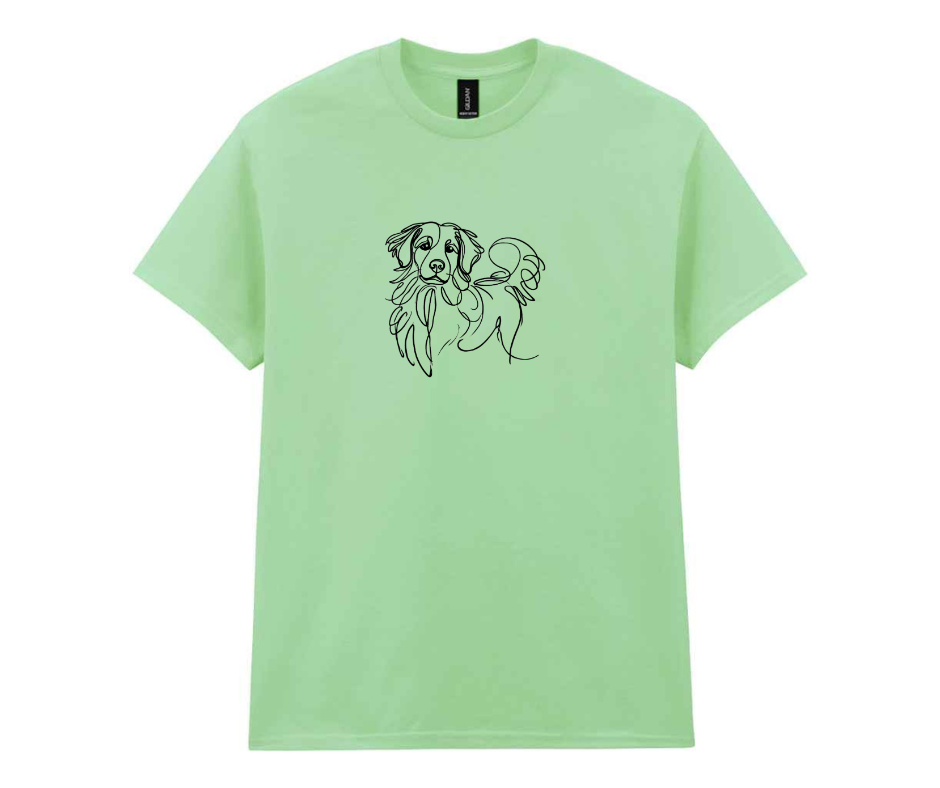 Minimalist doggy t-shirt - Mint
