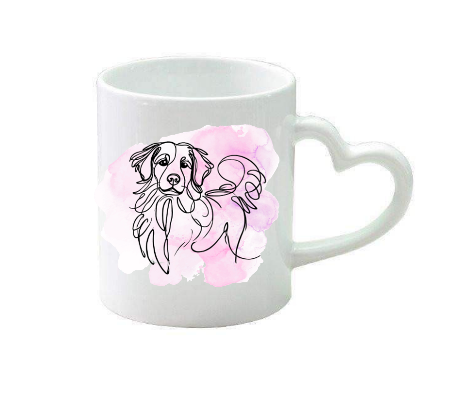 Personalised heart handle mug
