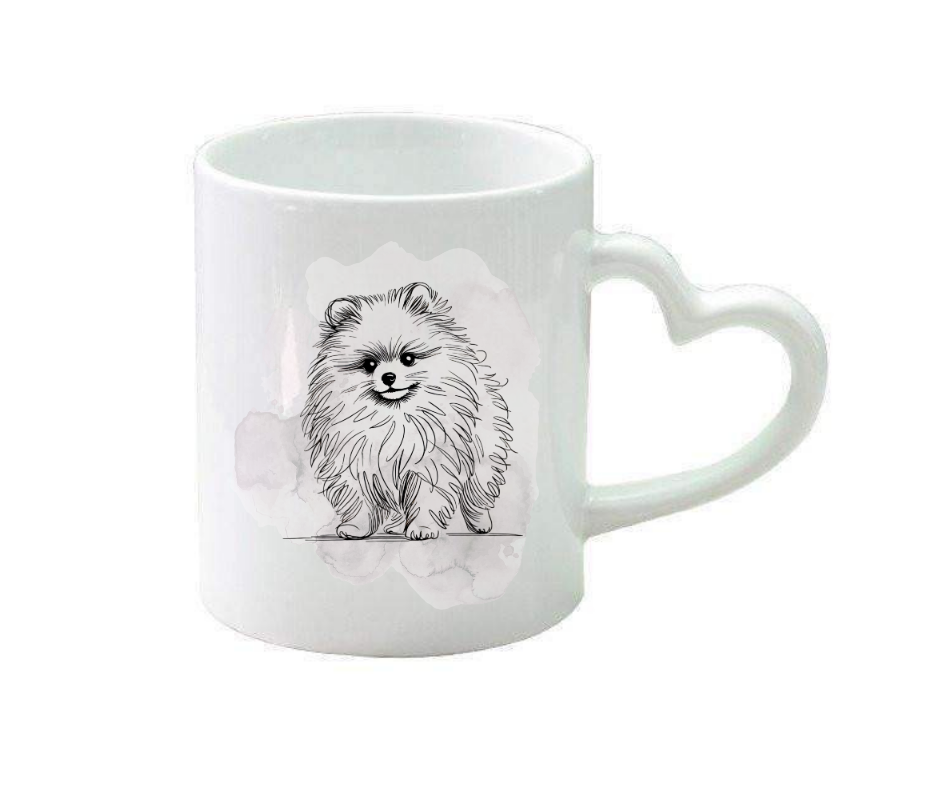 Personalised heart handle mug