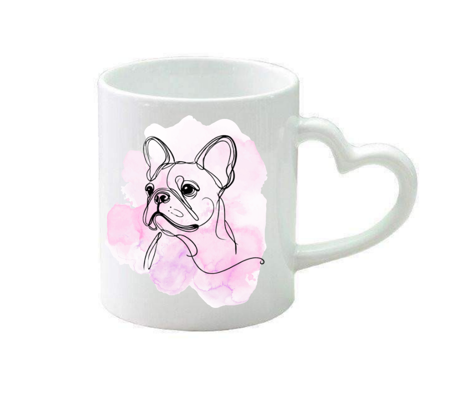 Personalised heart handle mug