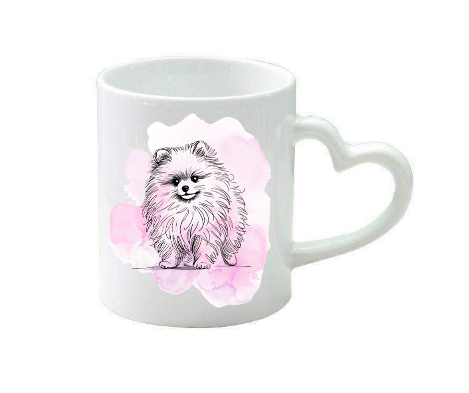 Personalised heart handle mug