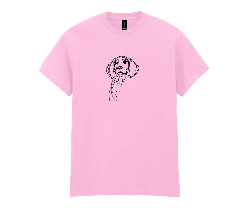 Minamilist doggy t-shirt - Pink