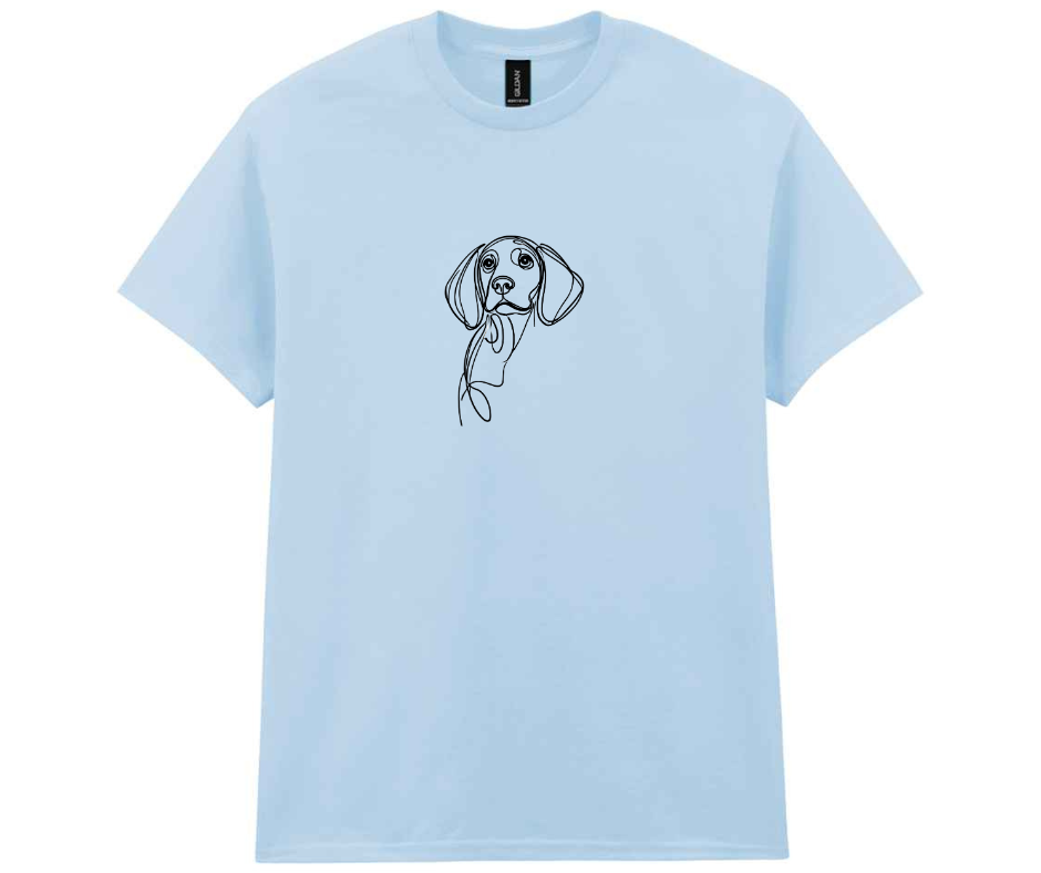 Minimalist doggy t-shirt - Blue