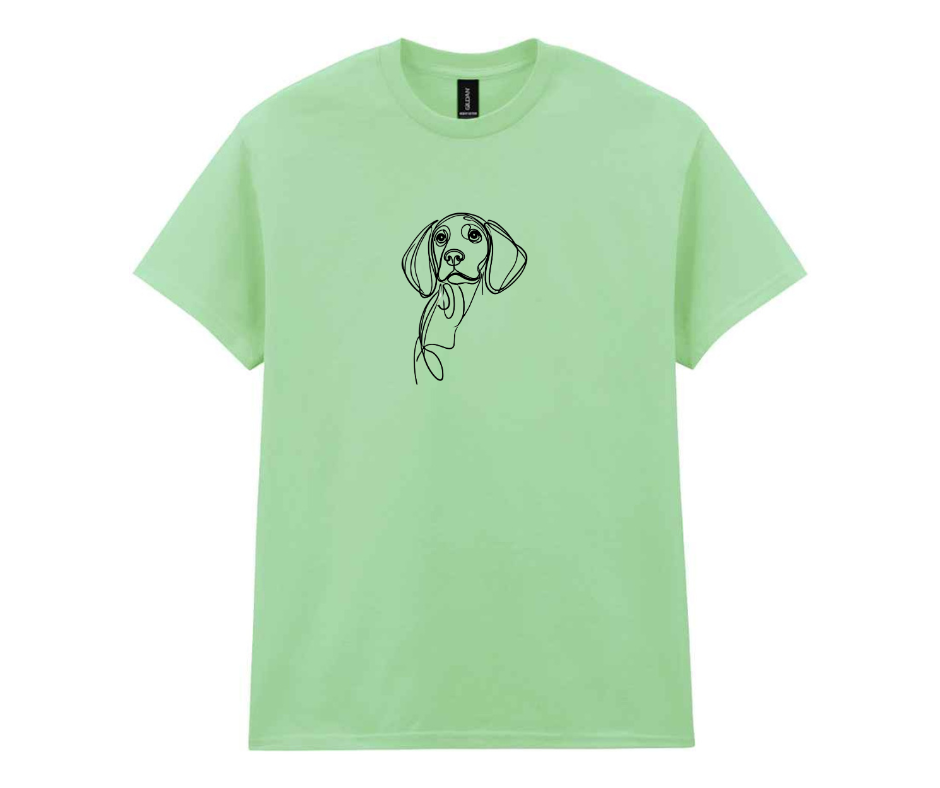 Minimalist doggy t-shirt - Mint
