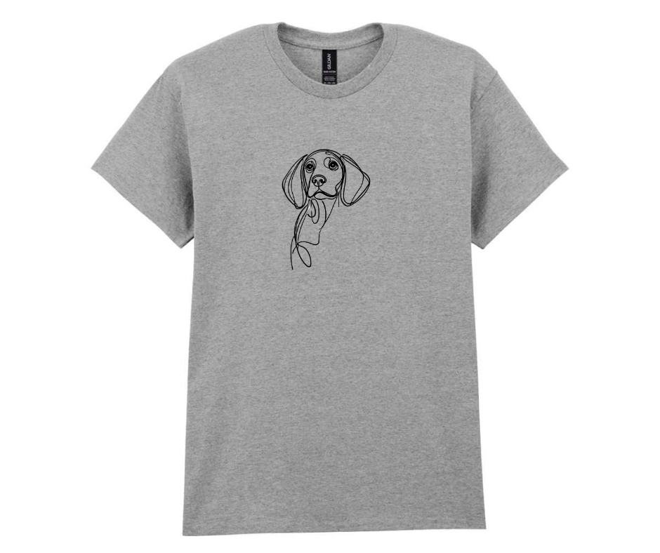 Minimalist doggy tshirt - Grey