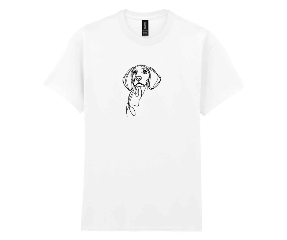 Minimalist doggy t-shirt - White