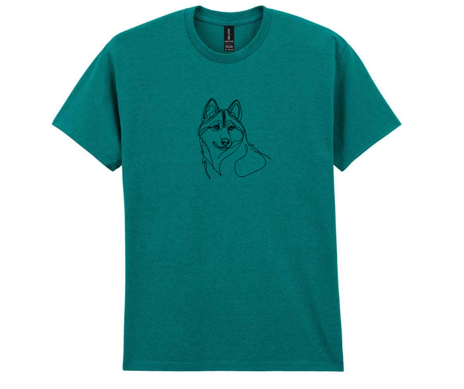 Minimalist doggy t-shirt - Green