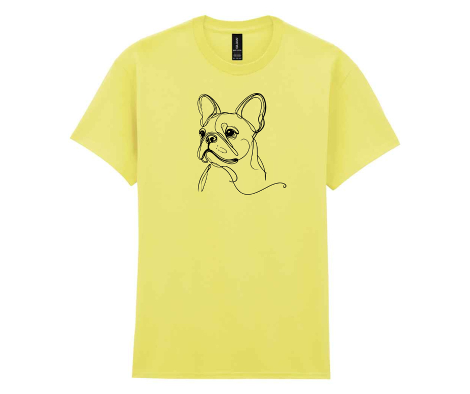 Minimalist doggy t-shirt - Yellow