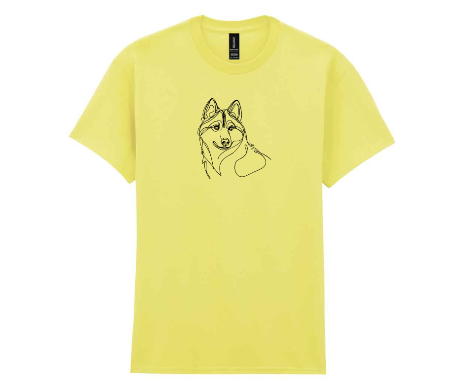 Minimalist doggy t-shirt - Yellow