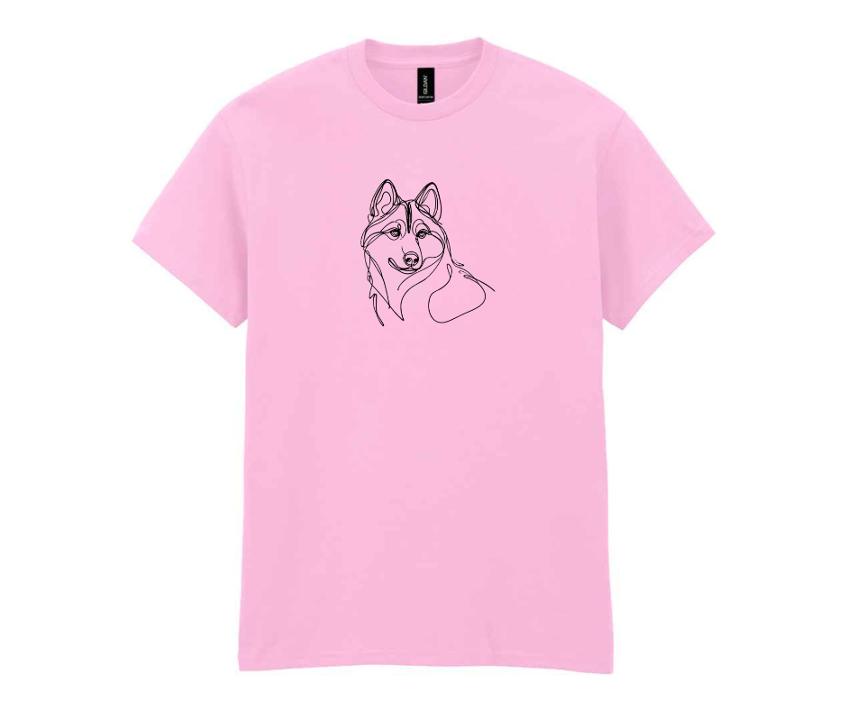 Minamilist doggy t-shirt - Pink