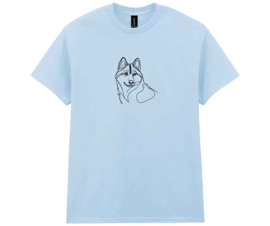 Minimalist doggy t-shirt - Blue