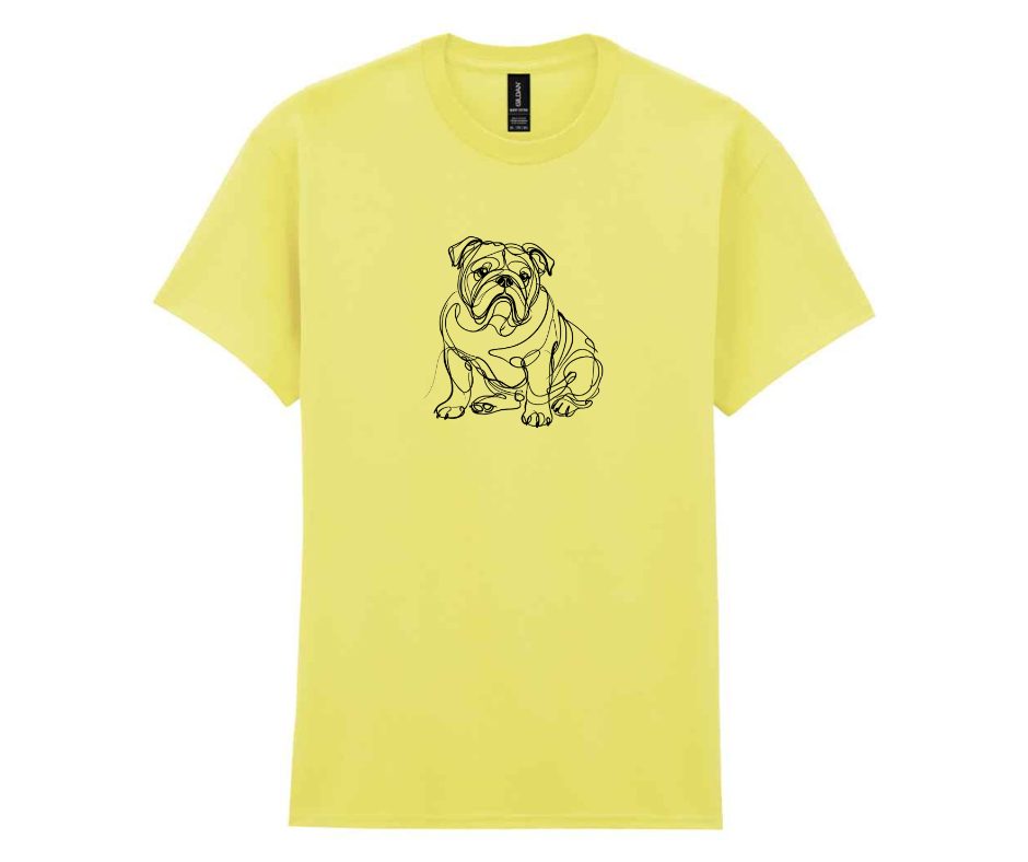 Minimalist doggy t-shirt - Yellow