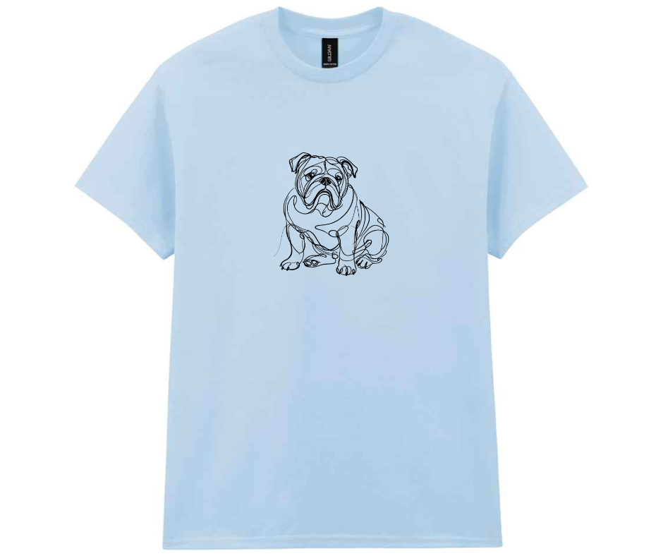 Minimalist doggy t-shirt - Blue