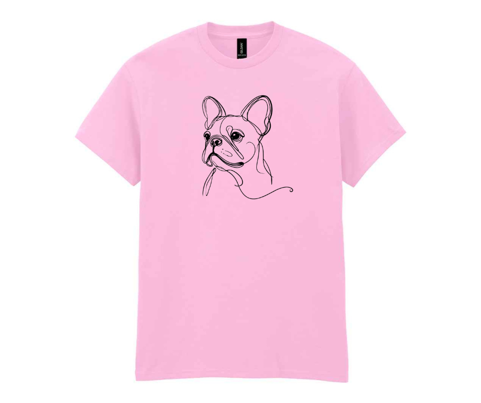 Minamilist doggy t-shirt - Pink