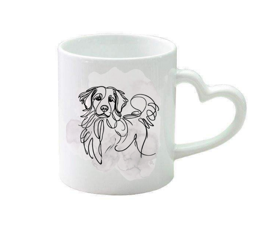 Personalised heart handle mug