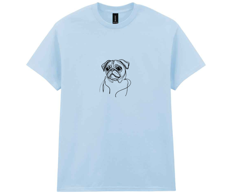 Minimalist doggy t-shirt - Blue