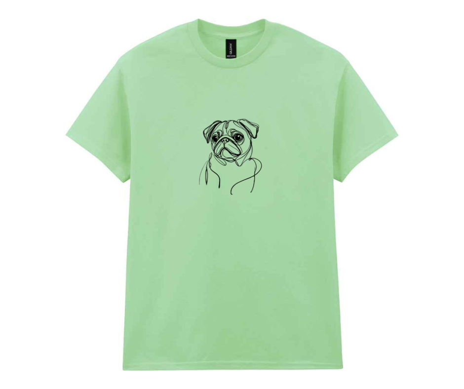 Minimalist doggy t-shirt - Mint