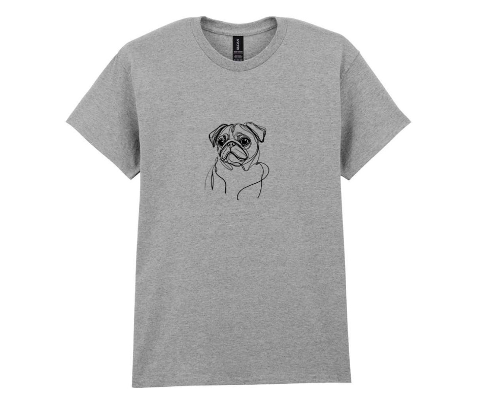 Minimalist doggy tshirt - Grey