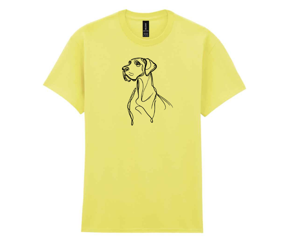 Minimalist doggy t-shirt - Yellow