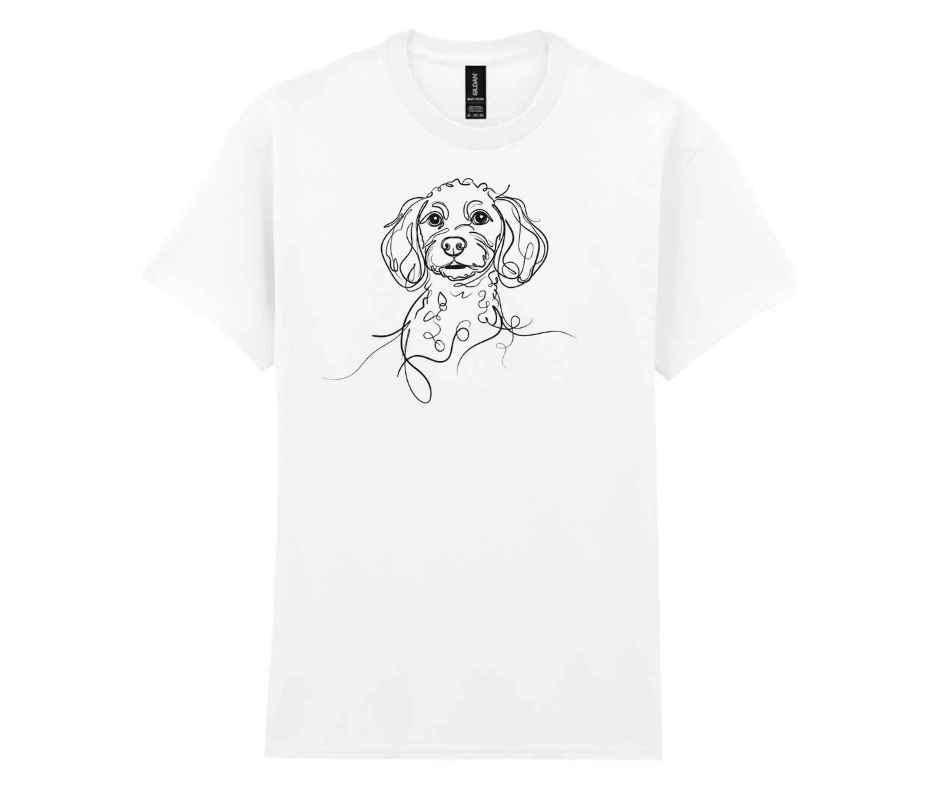 Minimalist doggy t-shirt - White