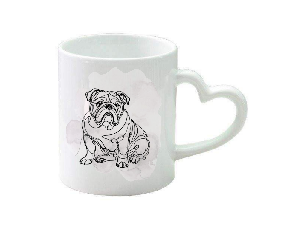 Personalised heart handle mug