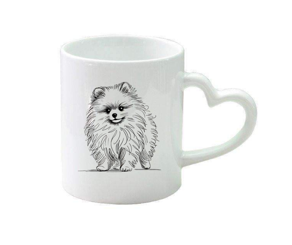 Heart handled mug