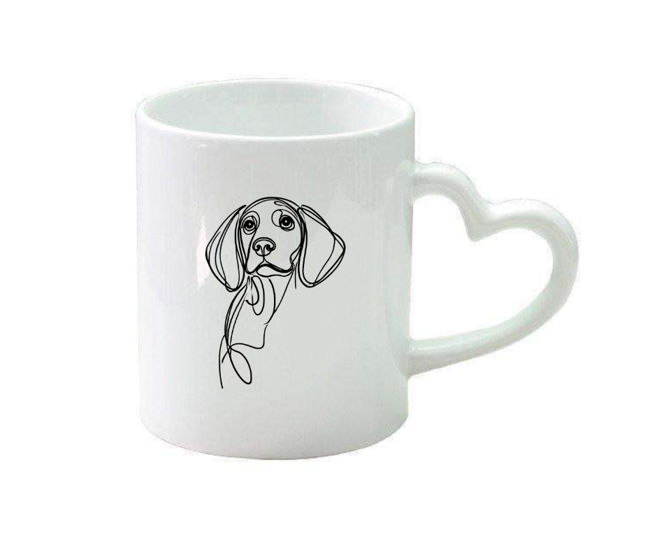 Heart handled mug