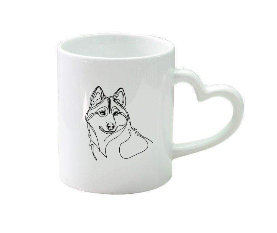 Heart handled mug