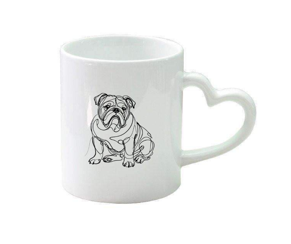 Heart handled mug