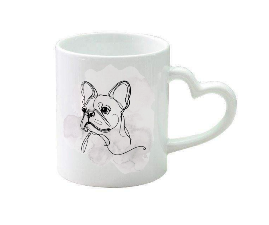 Personalised heart handle mug