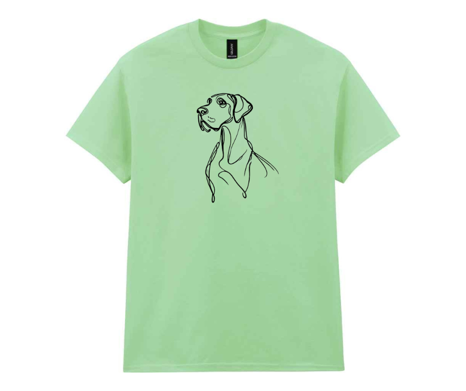 Minimalist doggy t-shirt - Mint