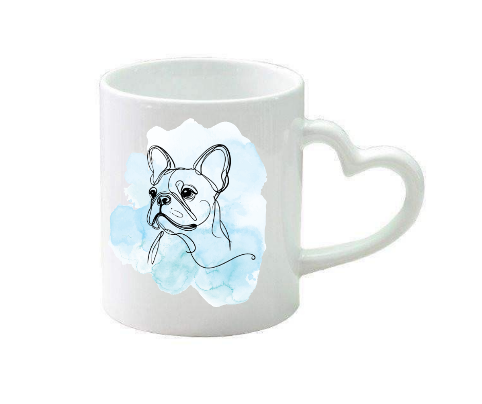 Personalised heart handle mug