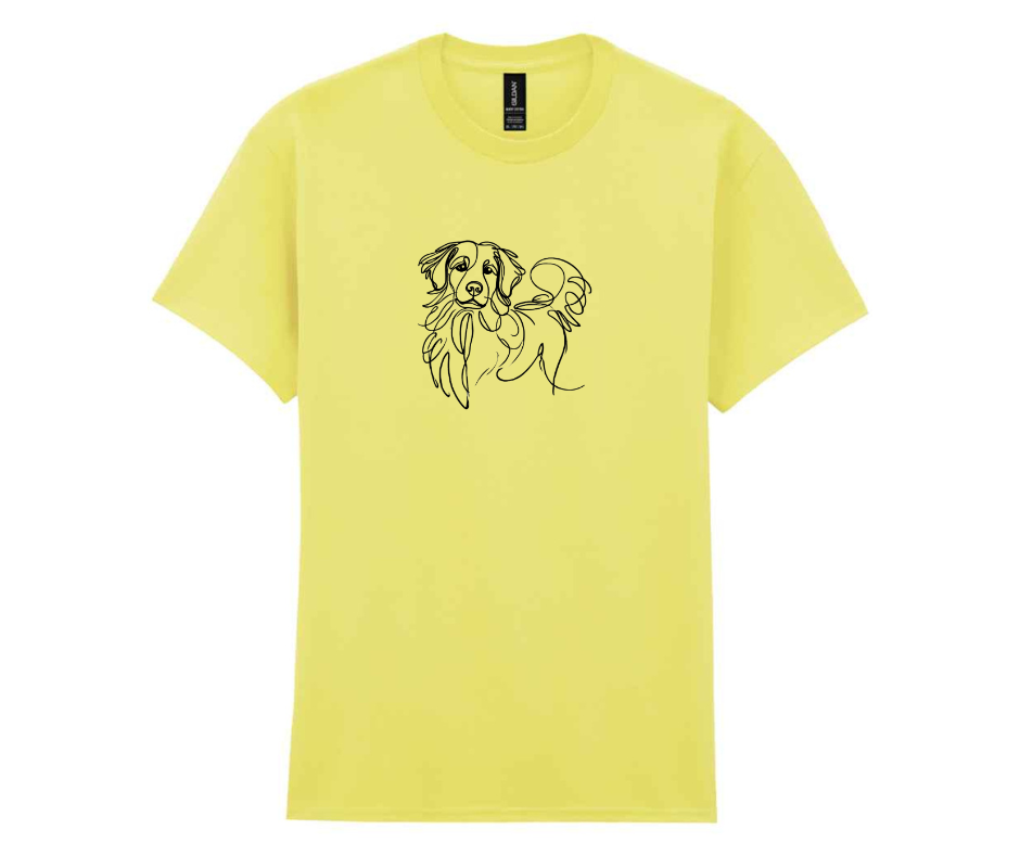 Minimalist doggy t-shirt - Yellow
