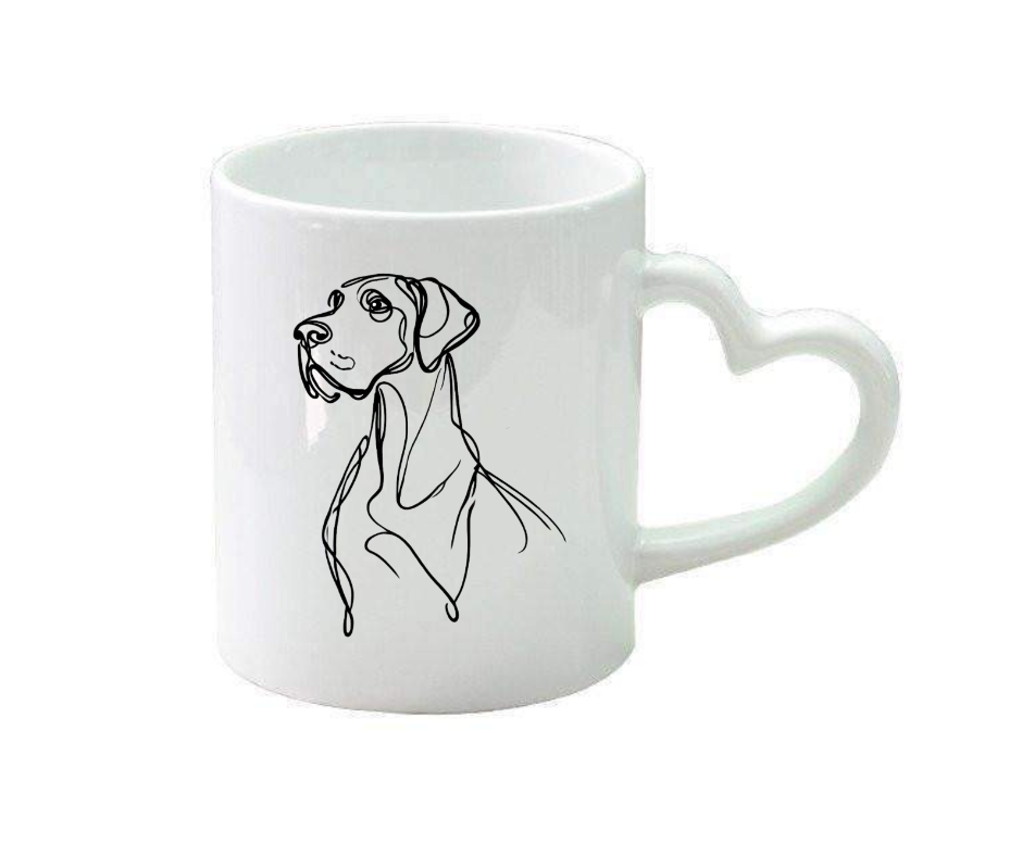 Heart handled mug