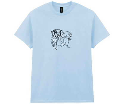 Minimalist doggy t-shirt - Blue