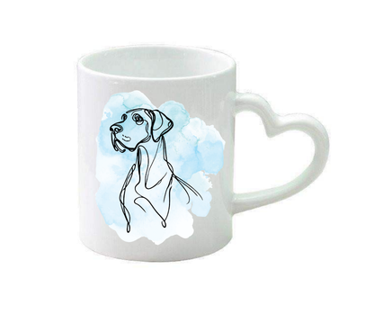 Personalised heart handle mug