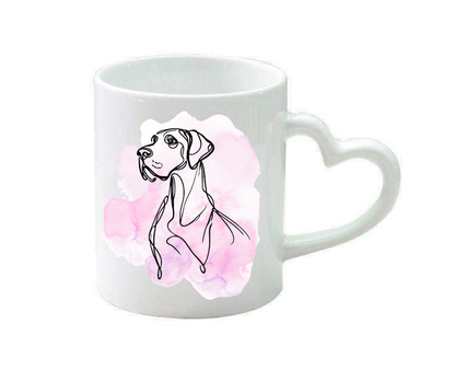 Personalised heart handle mug