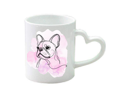 Personalised heart handle mug