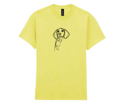 Minimalist doggy t-shirt - Yellow