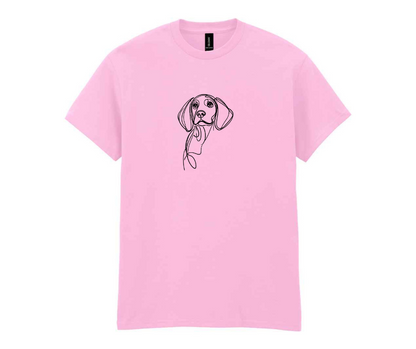Minamilist doggy t-shirt - Pink