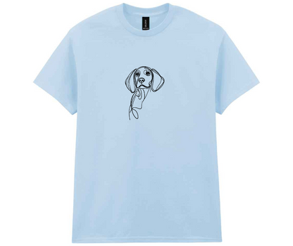Minimalist doggy t-shirt - Blue