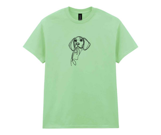Minimalist doggy t-shirt - Mint