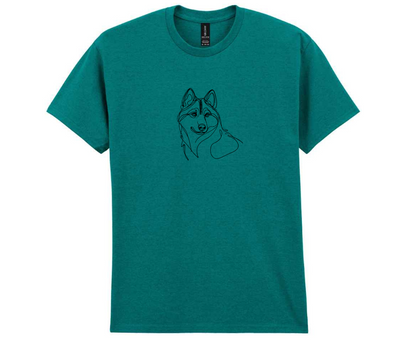 Minimalist doggy t-shirt - Green