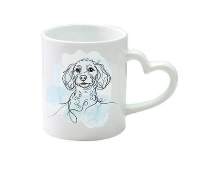 Doggo heart handle mug