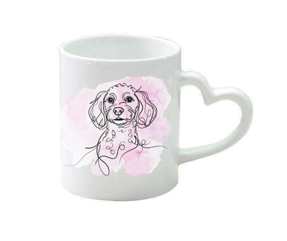 Doggo heart handle mug