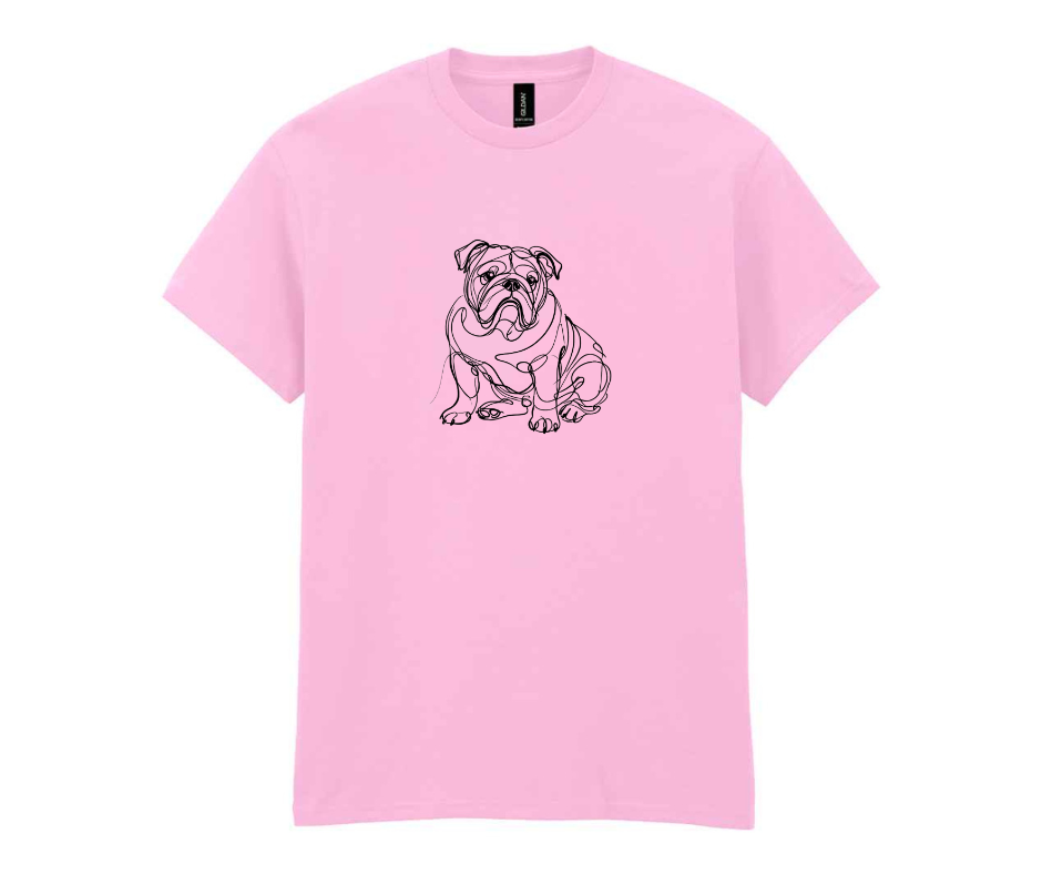 Minamilist doggy t-shirt - Pink