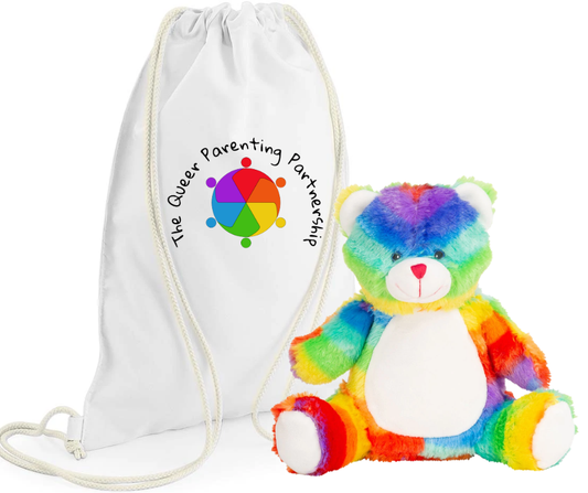 Rainbow Teddy and Bag